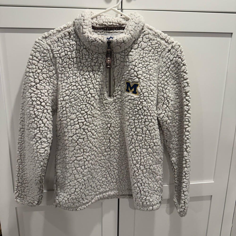 Quarter zip Michigan fleece size YM